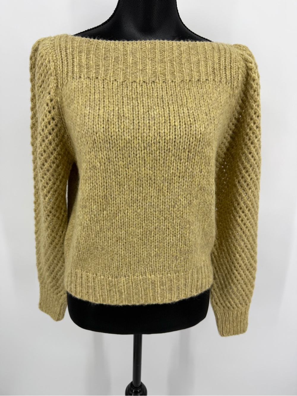 LoveShackFancy Rosie Boat Neck Sweater Alpaca/Wool Size S